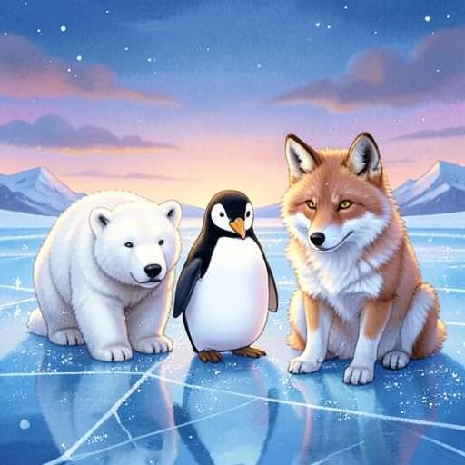 Illustration for the Arctic Friends story world