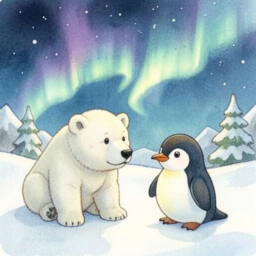 Illustration for the Arctic Friends personalised story world