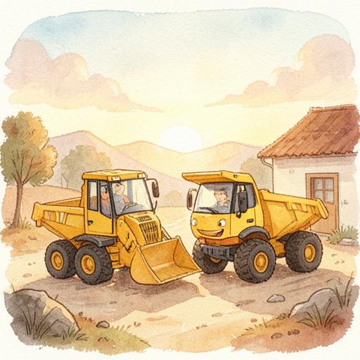 Illustration for the Diggers & Big Machines personalised story world