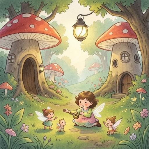 Illustration for the Fairy Woodland story world
