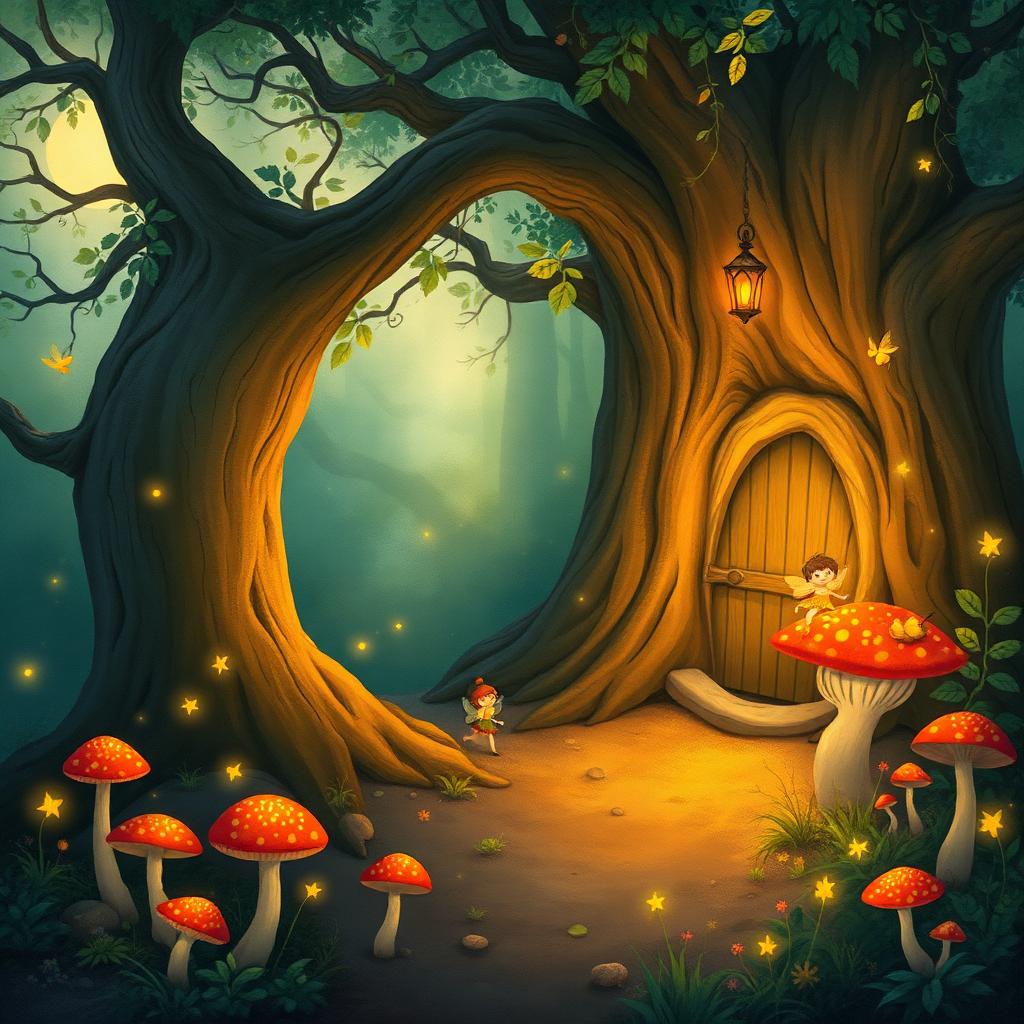 Illustration for the Fairy Woodland story world