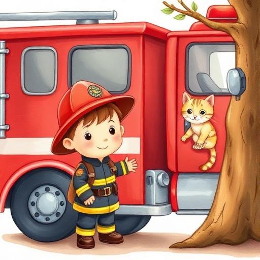 Illustration for the Firefighters & Rescue personalised story world