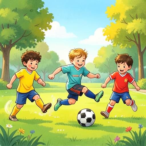 Illustration for the Football Heroes story world