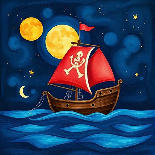Illustration for the Pirate Ship story world
