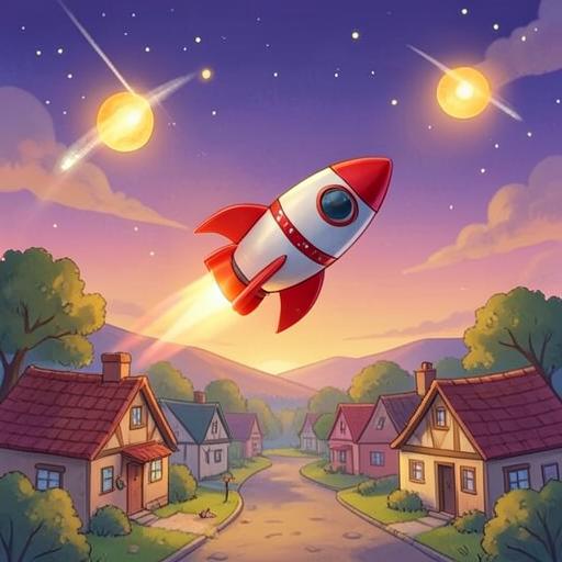 Illustration for the Space Chase story world