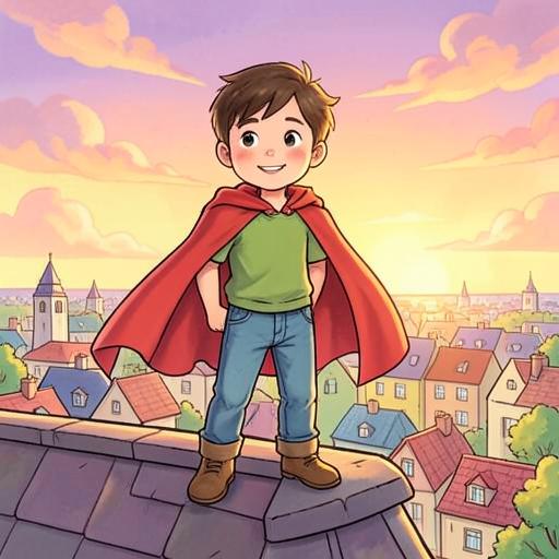 Illustration for the Superheroes story world