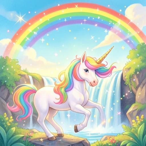 Illustration for the Unicorns & Rainbows story world
