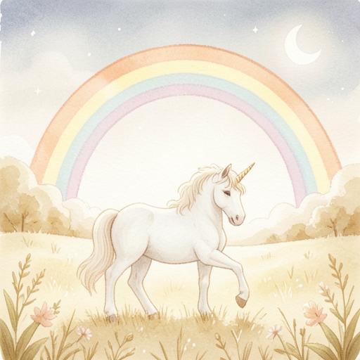 Illustration for the Unicorns & Rainbows personalised story world
